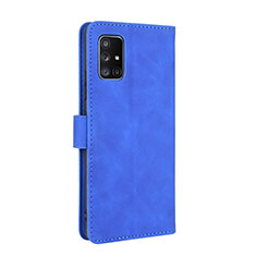 Coque Portefeuille Livre Cuir Etui Clapet L05Z pour Samsung Galaxy A51 5G Bleu