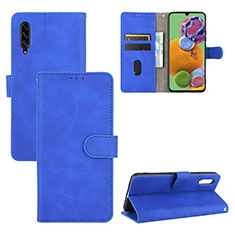 Coque Portefeuille Livre Cuir Etui Clapet L05Z pour Samsung Galaxy A90 5G Bleu