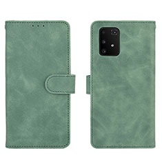 Coque Portefeuille Livre Cuir Etui Clapet L05Z pour Samsung Galaxy A91 Vert