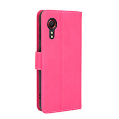 Coque Portefeuille Livre Cuir Etui Clapet L05Z pour Samsung Galaxy XCover 5 SM-G525F Rose Rouge