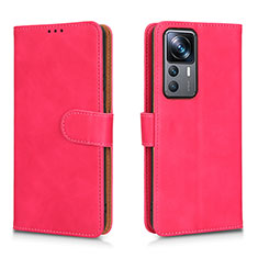 Coque Portefeuille Livre Cuir Etui Clapet L05Z pour Xiaomi Mi 12T 5G Rose Rouge