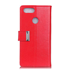 Coque Portefeuille Livre Cuir Etui Clapet L06 pour Asus Zenfone Max Plus M1 ZB570TL Rouge