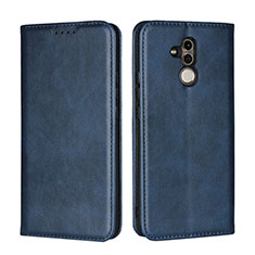 Coque Portefeuille Livre Cuir Etui Clapet L06 pour Huawei Mate 20 Lite Bleu