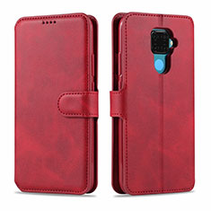 Coque Portefeuille Livre Cuir Etui Clapet L06 pour Huawei Mate 30 Lite Rouge