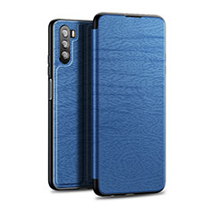 Coque Portefeuille Livre Cuir Etui Clapet L06 pour Huawei Mate 40 Lite 5G Bleu