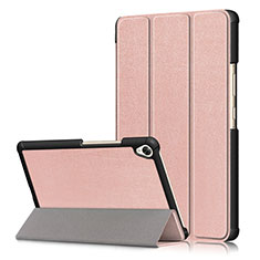 Coque Portefeuille Livre Cuir Etui Clapet L06 pour Huawei MediaPad M6 8.4 Or Rose
