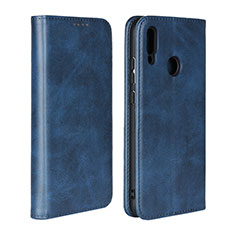 Coque Portefeuille Livre Cuir Etui Clapet L06 pour Huawei P Smart (2019) Bleu