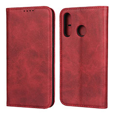Coque Portefeuille Livre Cuir Etui Clapet L06 pour Huawei P30 Lite Rouge