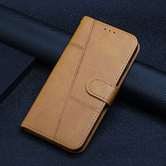 Coque Portefeuille Livre Cuir Etui Clapet L06 pour Motorola Moto Edge S Pro 5G Brun Clair