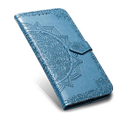 Coque Portefeuille Livre Cuir Etui Clapet L06 pour Realme 6 Pro Bleu