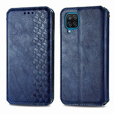 Coque Portefeuille Livre Cuir Etui Clapet L06 pour Samsung Galaxy A12 Bleu