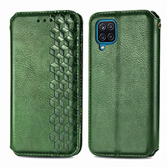 Coque Portefeuille Livre Cuir Etui Clapet L06 pour Samsung Galaxy A12 Vert