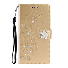 Coque Portefeuille Livre Cuir Etui Clapet L06 pour Samsung Galaxy A51 5G Or