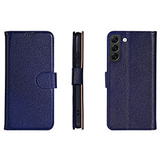 Coque Portefeuille Livre Cuir Etui Clapet L06 pour Samsung Galaxy S21 5G Bleu