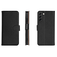 Coque Portefeuille Livre Cuir Etui Clapet L06 pour Samsung Galaxy S21 FE 5G Noir