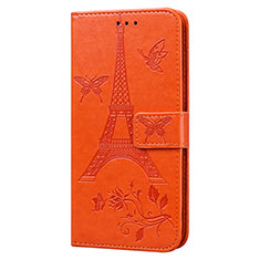 Coque Portefeuille Livre Cuir Etui Clapet L06 pour Sony Xperia 8 Lite Orange