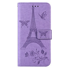 Coque Portefeuille Livre Cuir Etui Clapet L06 pour Sony Xperia 8 Lite Violet Clair