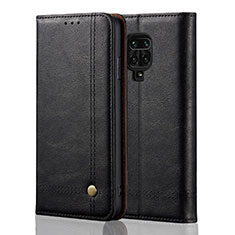 Coque Portefeuille Livre Cuir Etui Clapet L06 pour Xiaomi Redmi Note 9 Pro Max Noir