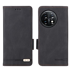 Coque Portefeuille Livre Cuir Etui Clapet L06Z pour OnePlus 11 5G Noir