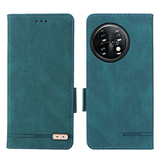 Coque Portefeuille Livre Cuir Etui Clapet L06Z pour OnePlus 11 5G Vert