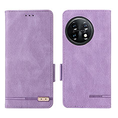 Coque Portefeuille Livre Cuir Etui Clapet L06Z pour OnePlus 11 5G Violet