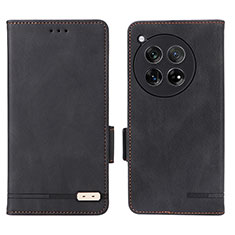 Coque Portefeuille Livre Cuir Etui Clapet L06Z pour OnePlus 12 5G Noir
