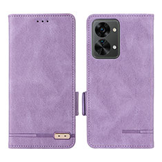 Coque Portefeuille Livre Cuir Etui Clapet L06Z pour OnePlus Nord 2T 5G Violet