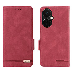 Coque Portefeuille Livre Cuir Etui Clapet L06Z pour OnePlus Nord N30 5G Rouge