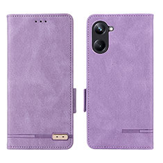 Coque Portefeuille Livre Cuir Etui Clapet L06Z pour Realme 10 Pro 5G Violet
