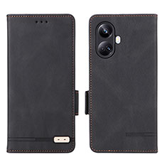 Coque Portefeuille Livre Cuir Etui Clapet L06Z pour Realme 10 Pro+ Plus 5G Noir