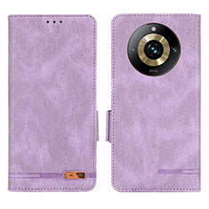 Coque Portefeuille Livre Cuir Etui Clapet L06Z pour Realme 11 Pro 5G Violet
