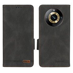 Coque Portefeuille Livre Cuir Etui Clapet L06Z pour Realme 11 Pro+ Plus 5G Noir