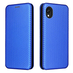 Coque Portefeuille Livre Cuir Etui Clapet L06Z pour Samsung Galaxy A22 5G SC-56B Bleu