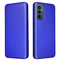 Coque Portefeuille Livre Cuir Etui Clapet L06Z pour Samsung Galaxy F23 5G Bleu