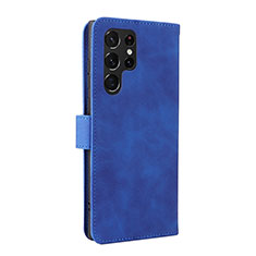 Coque Portefeuille Livre Cuir Etui Clapet L06Z pour Samsung Galaxy S21 Ultra 5G Bleu