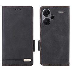 Coque Portefeuille Livre Cuir Etui Clapet L06Z pour Xiaomi Redmi Note 13 Pro+ Plus 5G Noir