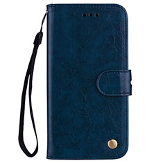 Coque Portefeuille Livre Cuir Etui Clapet L07 pour Huawei P20 Lite Bleu