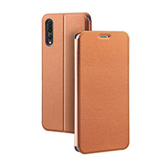 Coque Portefeuille Livre Cuir Etui Clapet L07 pour Huawei P20 Pro Orange