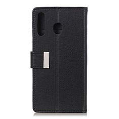 Coque Portefeuille Livre Cuir Etui Clapet L07 pour Huawei Y6p Noir