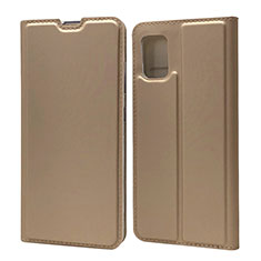 Coque Portefeuille Livre Cuir Etui Clapet L07 pour Samsung Galaxy A71 5G Or