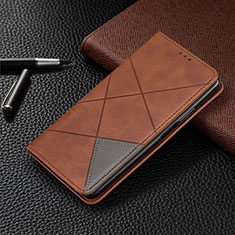 Coque Portefeuille Livre Cuir Etui Clapet L07 pour Samsung Galaxy M21s Marron