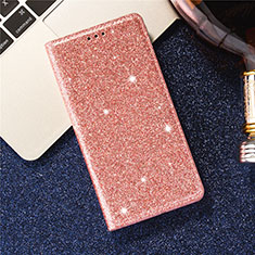 Coque Portefeuille Livre Cuir Etui Clapet L07 pour Samsung Galaxy S20 5G Or Rose