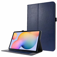 Coque Portefeuille Livre Cuir Etui Clapet L07 pour Samsung Galaxy Tab S7 11 Wi-Fi SM-T870 Bleu