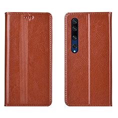 Coque Portefeuille Livre Cuir Etui Clapet L07 pour Xiaomi Mi 10 Orange