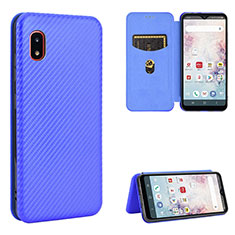 Coque Portefeuille Livre Cuir Etui Clapet L07Z pour Samsung Galaxy A20 SC-02M SCV46 Bleu