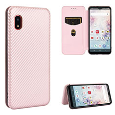 Coque Portefeuille Livre Cuir Etui Clapet L07Z pour Samsung Galaxy A20 SC-02M SCV46 Or Rose