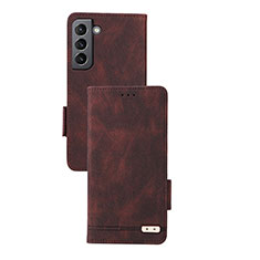 Coque Portefeuille Livre Cuir Etui Clapet L07Z pour Samsung Galaxy S24 5G Marron