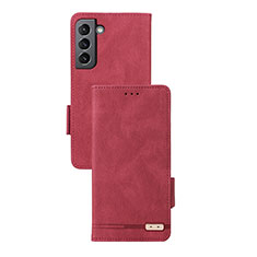 Coque Portefeuille Livre Cuir Etui Clapet L07Z pour Samsung Galaxy S24 5G Rouge