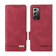 Coque Portefeuille Livre Cuir Etui Clapet L07Z pour Samsung Galaxy Z Fold2 5G Rouge
