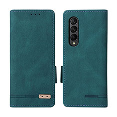 Coque Portefeuille Livre Cuir Etui Clapet L07Z pour Samsung Galaxy Z Fold3 5G Vert